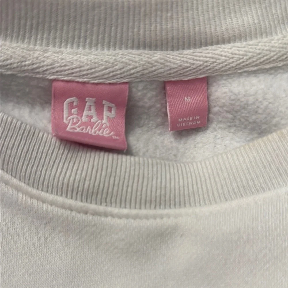 GAP Barbie White Sweatshirt size medium 8/9 - Picture 3 of 13
